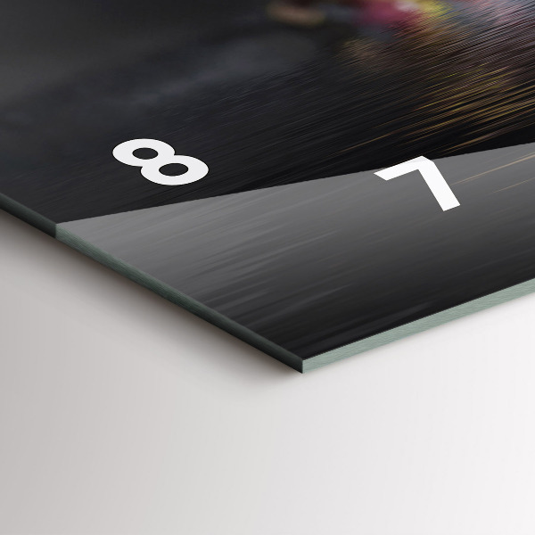 Zegar ścienny poziomy Kwiat orchidei na wodzie