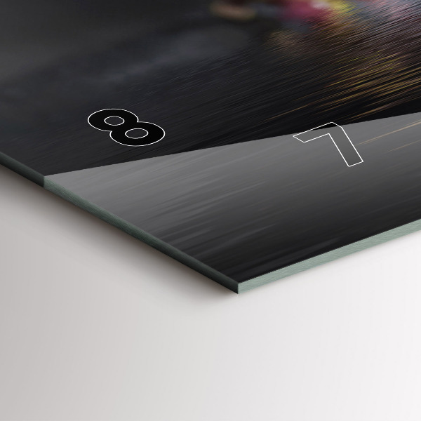 Zegar ścienny poziomy Kwiat orchidei na wodzie