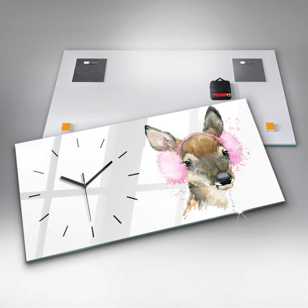 Zegar szklany poziomy Jeleń leśny