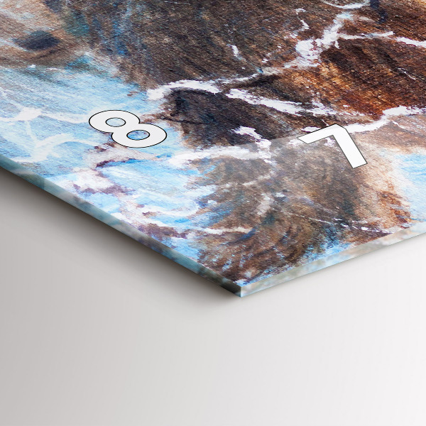 Zegar szklany poziomy Wilki w lesie