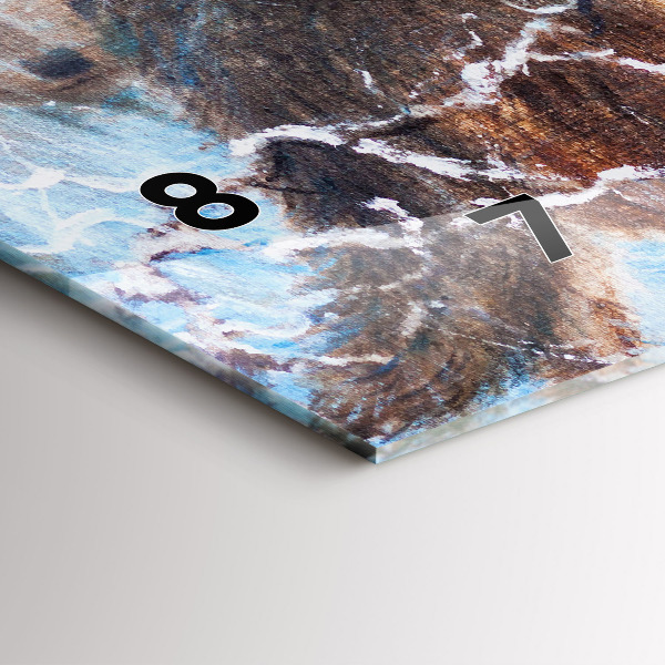 Zegar szklany poziomy Wilki w lesie