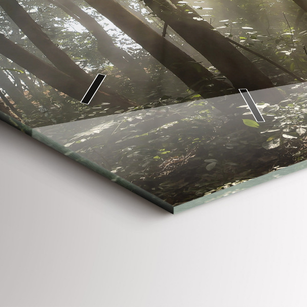 Zegar szklany poziomy Słoń W Dżungli