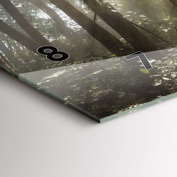 Zegar szklany poziomy Słoń W Dżungli