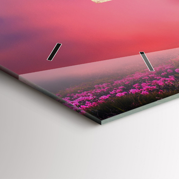 Zegar szklany poziomy Domek dla ptaszków