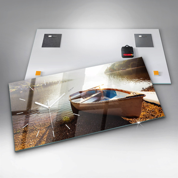 Zegar szklany poziomy Widok na jezioro