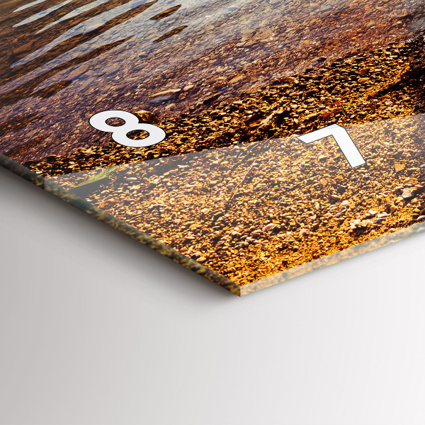 Zegar szklany poziomy Widok na jezioro