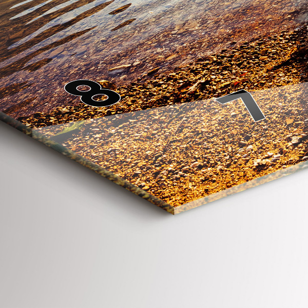 Zegar szklany poziomy Widok na jezioro