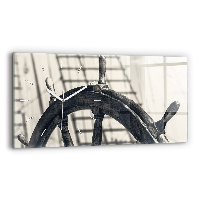 Zegar szklany poziomy Starożytny statek