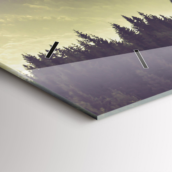 Zegar szklany poziomy Mgliste Górskie Zbocza