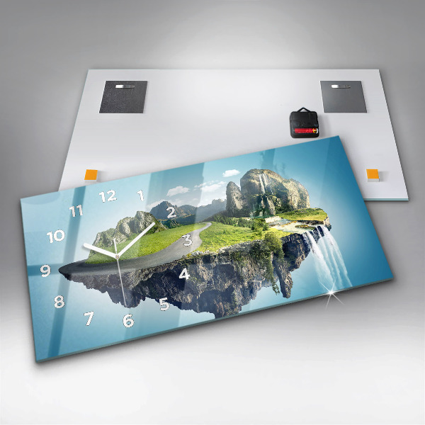 Zegar szklany poziomy Latająca wyspa