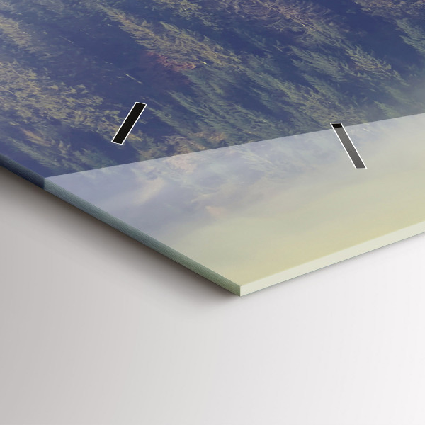 Zegar szklany poziomy Mglisty las Orzeł