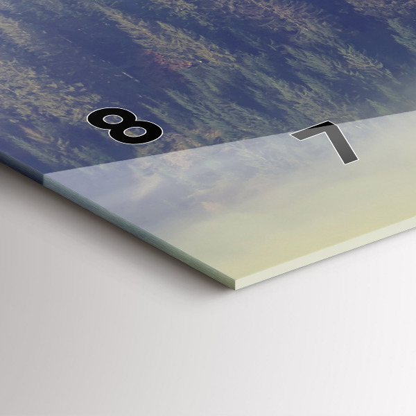 Zegar szklany poziomy Mglisty las Orzeł