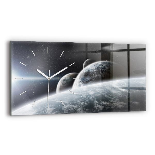 Zegar ścienny poziomy Kosmos Planety