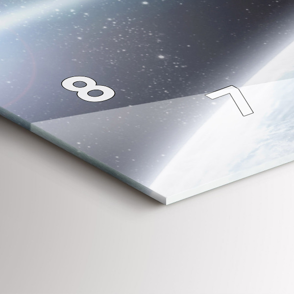 Zegar ścienny poziomy Kosmos Planety