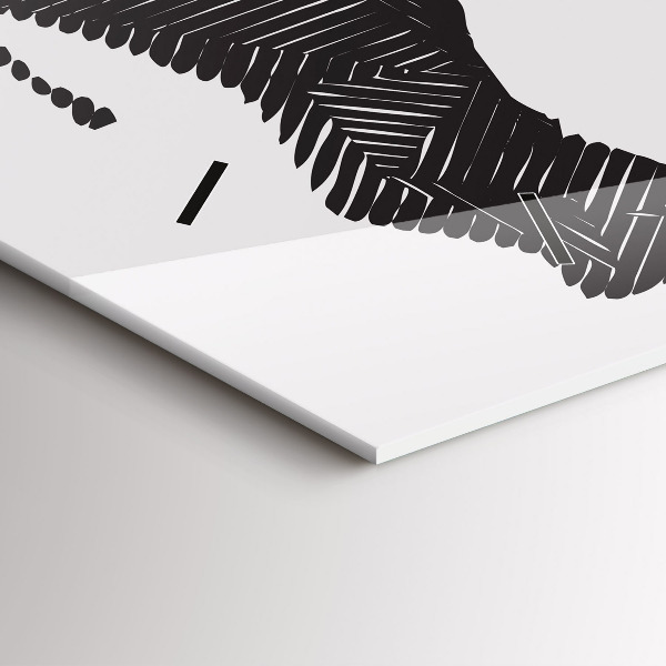 Zegar szklany poziomy Nosorożca line art