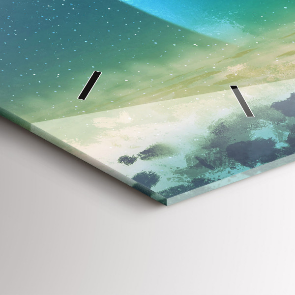 Zegar szklany poziomy Człowiek na księżycu