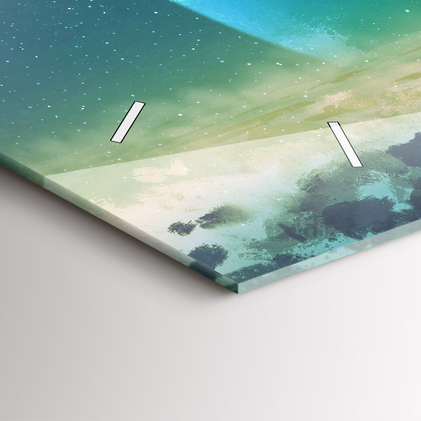 Zegar szklany poziomy Człowiek na księżycu