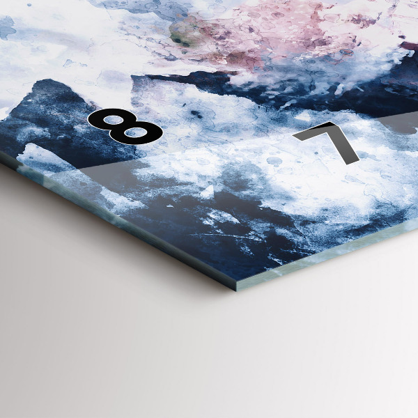 Zegar szklany poziomy Abstrakcyjne pasma górskie