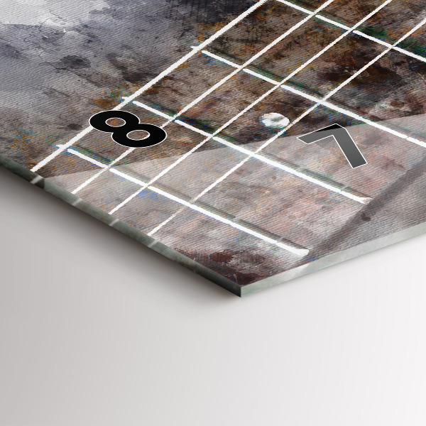 Zegar szklany poziomy Gitara