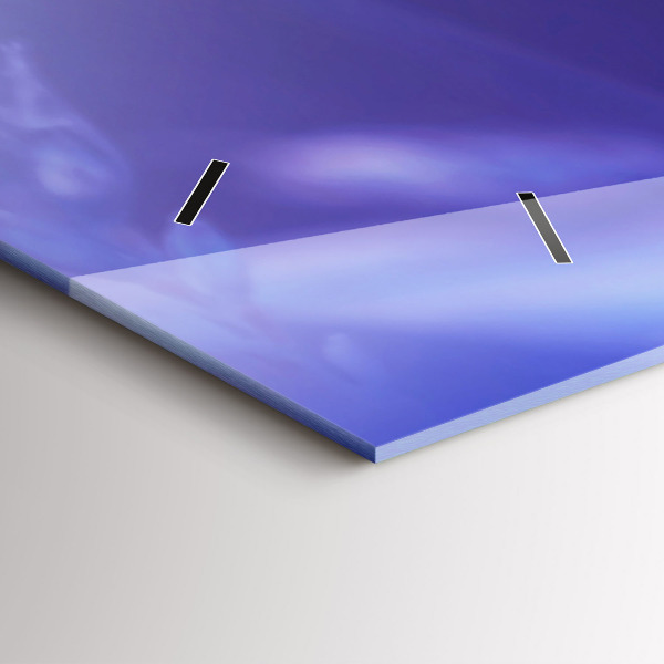 Zegar szklany poziomy Motyl Na Trawie