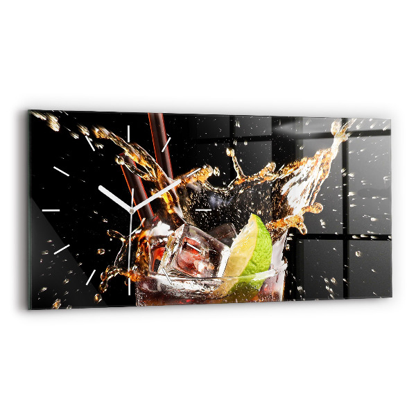 Zegar ścienny poziomy Drink z lodem