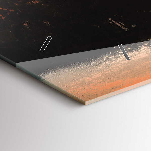 Zegar poziomy Zachód Słońca Palmy Wakacje