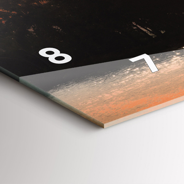 Zegar poziomy Zachód Słońca Palmy Wakacje