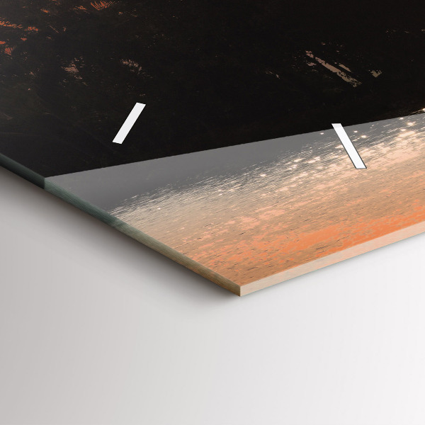 Zegar poziomy Zachód Słońca Palmy Wakacje