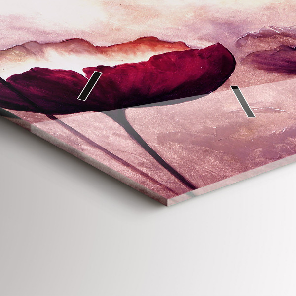 Zegar poziomy Kwiaty Rozkwitające Maki