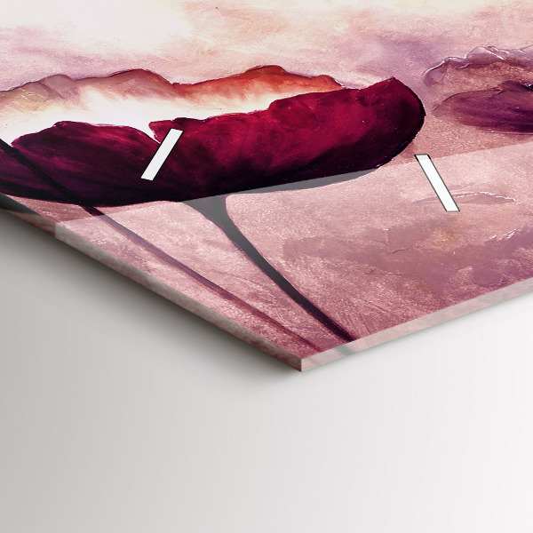 Zegar poziomy Kwiaty Rozkwitające Maki