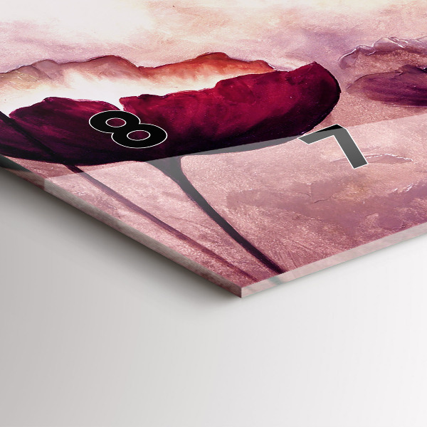 Zegar poziomy Kwiaty Rozkwitające Maki