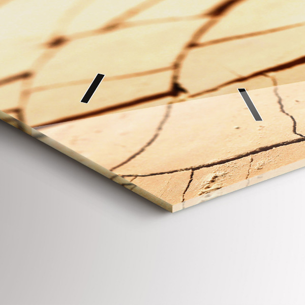 Zegar ścienny poziomy Roślina w wysuszonej ziemi