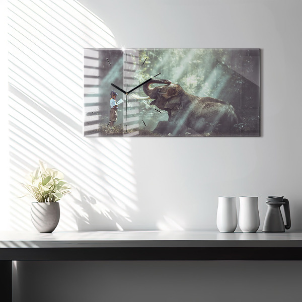 Zegar poziomy Chłopczyk czyta książkę