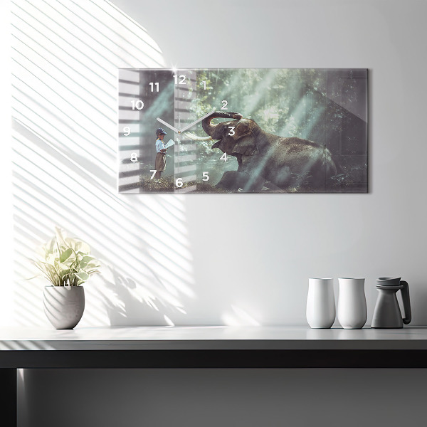 Zegar poziomy Chłopczyk czyta książkę