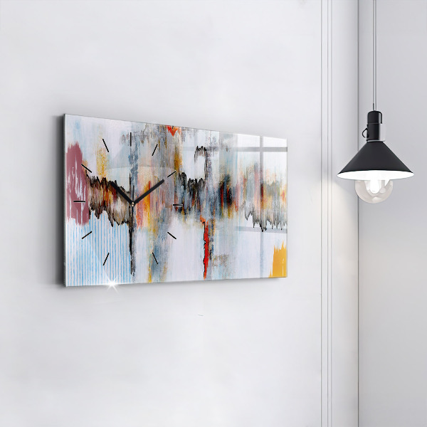 Zegar ścienny poziomy Abstrakcja