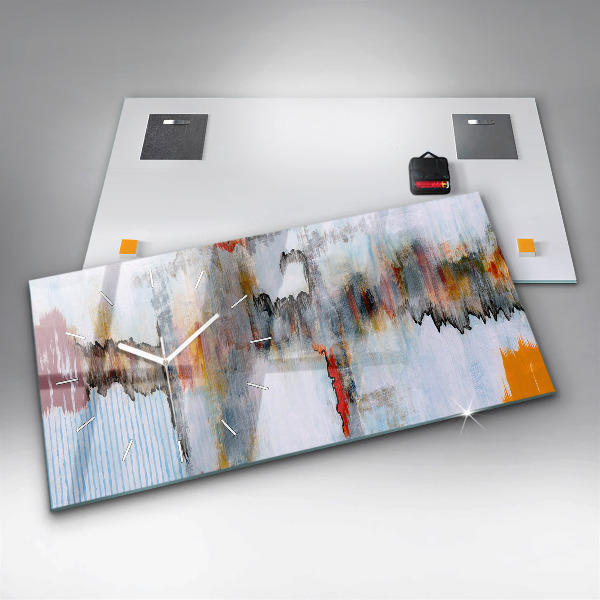 Zegar ścienny poziomy Abstrakcja