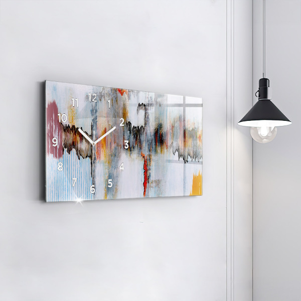 Zegar ścienny poziomy Abstrakcja