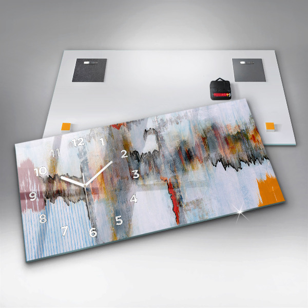 Zegar ścienny poziomy Abstrakcja