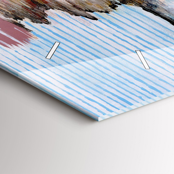 Zegar ścienny poziomy Abstrakcja