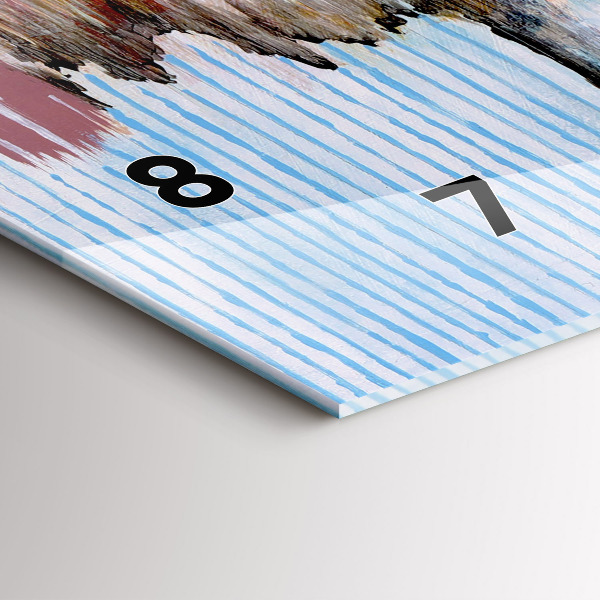 Zegar ścienny poziomy Abstrakcja