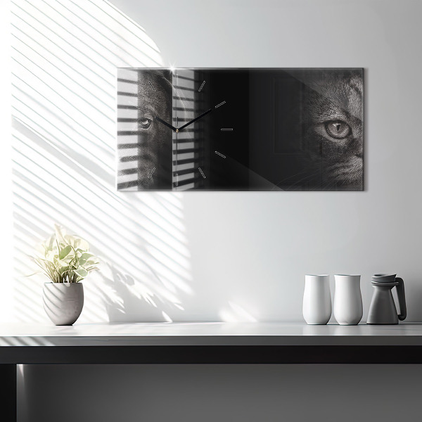 Zegar ścienny poziomy Pies i kot szkocki