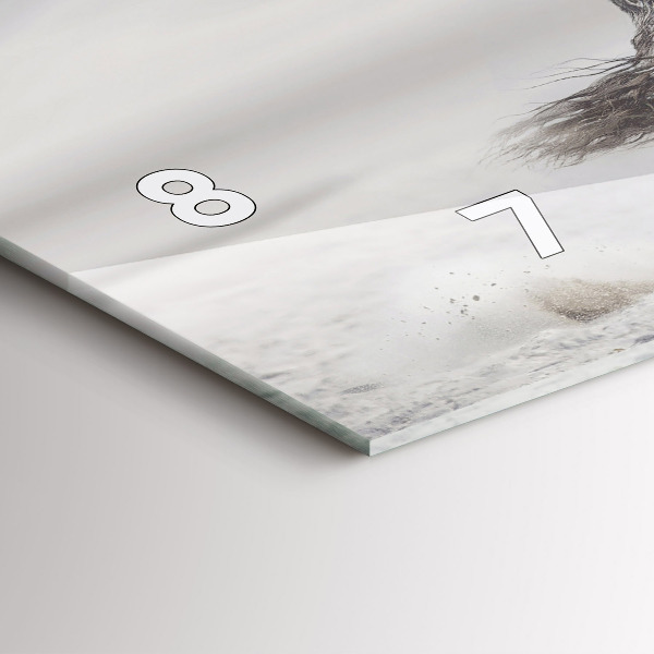 Zegar ścienny poziomy Galopujący biały koń