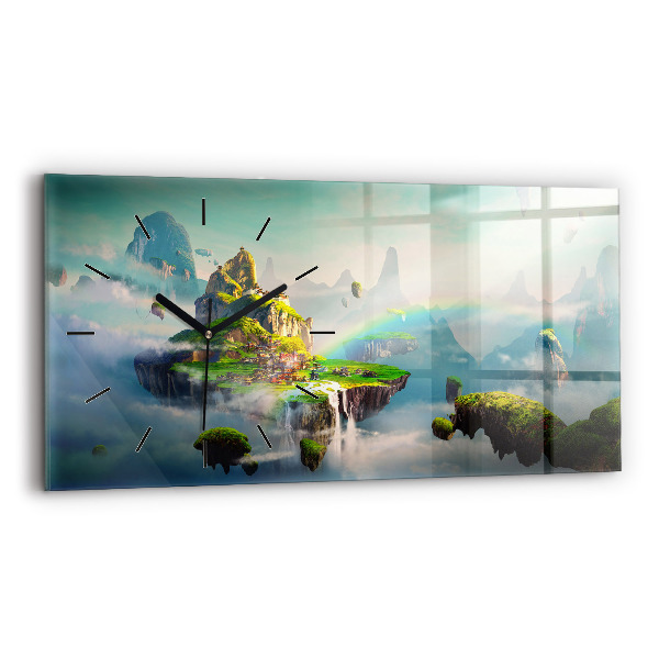 Zegar ścienny poziomy Sceny fantasy w stylu chińskim