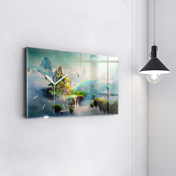 Zegar ścienny poziomy Sceny fantasy w stylu chińskim