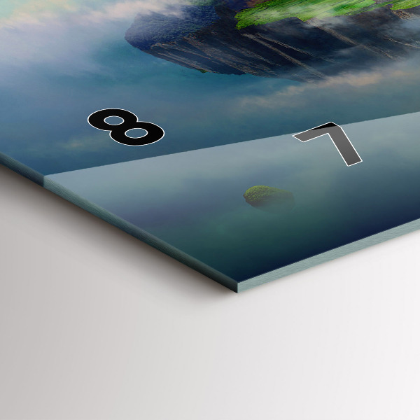 Zegar ścienny poziomy Sceny fantasy w stylu chińskim