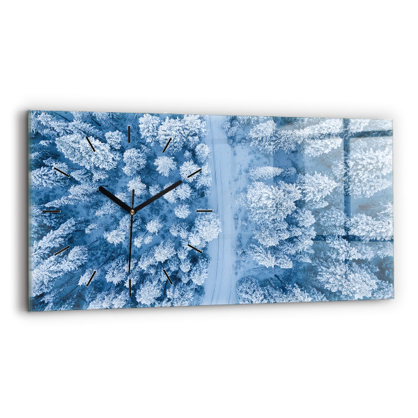 Zegar poziomy Las z lotu ptaka Dron