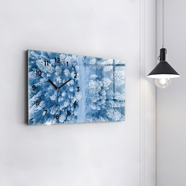 Zegar poziomy Las z lotu ptaka Dron