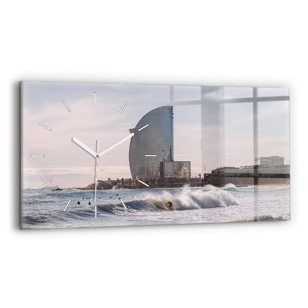 Zegar poziomy Barcelona Surfer