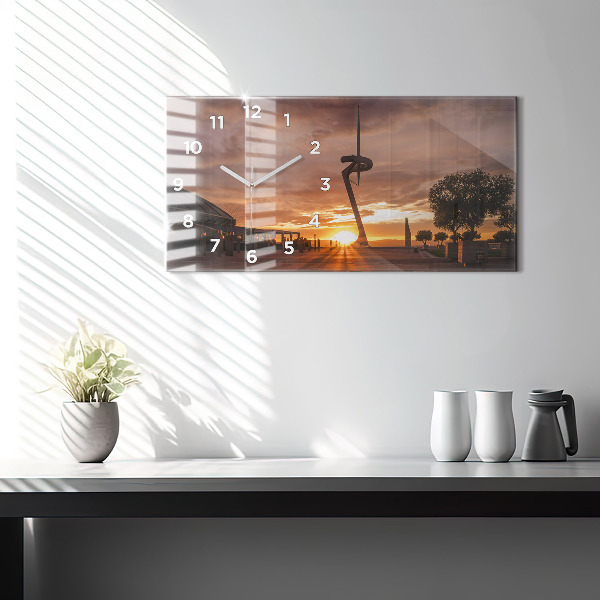 Zegar szklany poziomy Barcelona Park Olimpijski