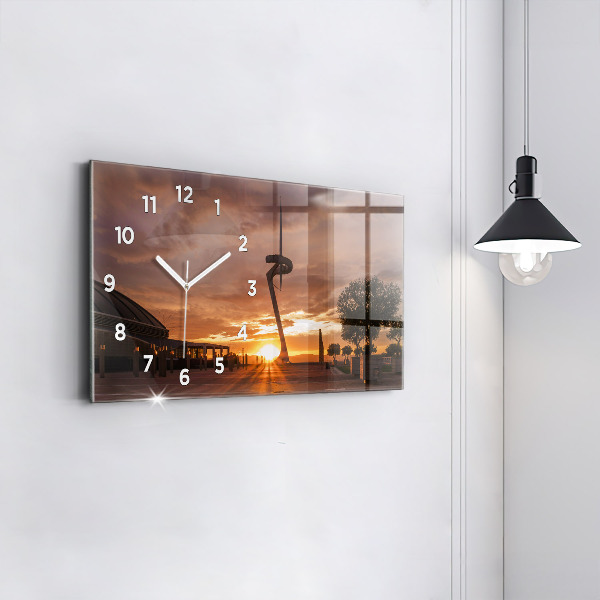 Zegar szklany poziomy Barcelona Park Olimpijski